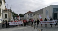 Trabalhadoras da Santa Casa da Póvoa de Varzim em protesto FOTO CGTP