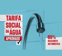 tarifa social da agua aprovada (65% desconto)